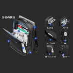 JIANGBOMEI 배낭 비즈니스 배낭 배낭 배낭 대용량 마치 확장 15 6 PC 노트북 백 다기능 USB