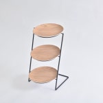 원형트레이 3단 스탠드 카페 멜라민 접시 진열 정리