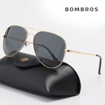 남자 보잉 편광 선글라스 골드스모크