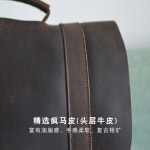레트로 남자 가죽 배낭 일본 캠퍼스 백팩 플립 클래식 15 6 배낭 짙은