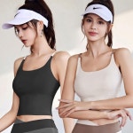 여성 크롭 브라탑 요가 필라테스 나시 요가복 상의