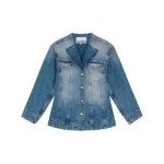 GANNI 24 FW 가니 언피니시드 컷 데님 블레이저 J1421 TP425368732 74856881