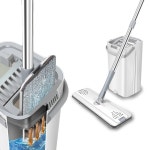 럭키썸 노터치 물걸레밀대 극세사 걸레 밀대걸레