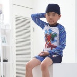 어벤져스 남아 수영복 주니어 긴팔 래쉬가드 수모 3p
