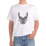 반팔티 사슴 사슴뿔 사슴얼굴 인테리어 장식 DEER