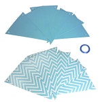 깃발 모양 가랜드 하늘색 생일 파티 깃발 돌잔치