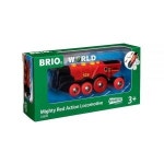 BRIO 아동용 마이티 액션 기관차 3세 이상용 배터리 작동 장난감 기차 조명 음향 효과 World