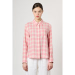 BCBG BCBG 소프트 린넨 체크 블라우스 B4M4B427