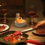 고양이 도자기 캔들 홀더 양초 홀더 받침대