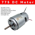 775 DC 모터 18V 120W 볼 베어링 대형 토크 고전력 저소음 기어 전자 부품