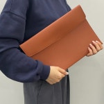 가로형 가죽 파우치 서류 파일가방