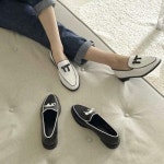 오노마 ONM 발등 리본장식 포인트 투톤 테두리 라인 클래식 로퍼 14929344
