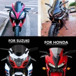 오토바이 윙 미러 S1000RR CBR YZF R6 R1 R25 R3 R125 R15 용 조정 가능한 회전 백미러 사이드 Bla