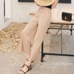여자 데일리 밴딩팬츠 디자인 무지 밴드 바지