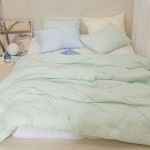 민트 포포 슈퍼싱글 순면 차렵 이불 베개커버 세트