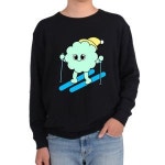 에이치플러스몰 맨투맨남녀 흰눈사이로 스키를 다양한색상 SKI 모든사