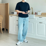 비욘드마이셀프 남녀공용 쿨링 PK 라운드 무지 반팔 티셔츠
