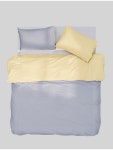 콤마씨 콤마씨 실키코튼 60수 투톤 침구세트 K 크림옐로우 베이비블루 이불커버 베개커버2장 크림옐로우 베이비블루 SKC60TTK3