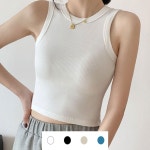 골지 스판 민소매 티셔츠 편한 이너웨어 슬림핏