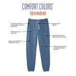 컴포트컬러즈 Comfort Colors 성인용 경량 면 스웨트팬츠 포켓 스타일 후추 G1469