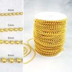 체인리본 원형볼 -금색 4mmx60m 1롤 자재