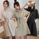 여성 여름원피스 반팔원피스 카라 셔츠형 미니원피스