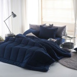네이비 비비드 슈퍼싱글 차렵 이불 베개커버 세트