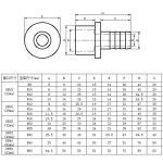 O D 32 40 50 20 30 40 50 큰 크기 UPVC 파고다 커넥터 정원 관개 파이프 소프트 호스 어댑터 조인트 액세서리