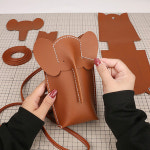 텐바이텐 코끼리 휴대폰 가방 가죽공예 만들기 실 바늘