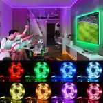 TV용 LED 조명 3 키 제어 스트립 USB 5V 테이프 백라이트 홈 파티 장식 리본