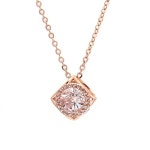 비앤비골드 비앤비골드 더블 원형 사각 체인 큐빅 목걸이 JNN12517