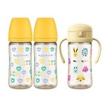 모윰 PPSU 노꼭지 올인원 젖병 모어러브 에디션 트윈팩 270ml + 원터치 빨대컵 270ml