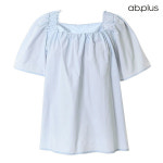 에이비플러스 AB PLUS ab plusab plus 무지 셔링 반팔 코튼 블라우스 LSY