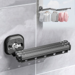 오라플 벽부착 미니 빨래건조대 세탁 소형 흡착식 벽걸이 미니 원룸 2단