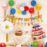 해피조이 축하 케이크풍선 데이지 생일파티 풍선세트