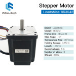 FONLAND-Leadshine 3 상 스테퍼 모터 3A 길이 샤프트 863S42 NEMA34 4
