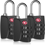 TSA 승인 케이블 러기지 락스 메탈 3PCS Metal 3PCS