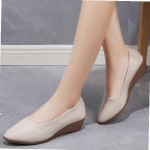 플랫슈즈 스타일 베이직 스틸레토 웨지힐 펌프스 블랙-230