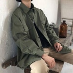 남성 간절기 봄 가을 루즈핏 긴팔셔츠 빅포켓 셔츠