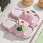 편한슬리퍼 꽃 플라워 키높이슬리퍼 푹신한 쿠션좋은