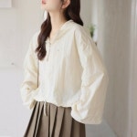 여자 오버핏 스트링 바람막이 봄 여름 아노락 점퍼