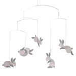 Flensted Mobiles Circular Bunnies 아기를 위한 모빌 - 플랜스테드 모빌 140 토끼 동산