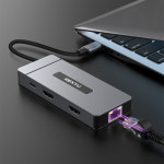 이지넷유비쿼터스 넥스트유 유이반 7in1 4K60Hz 듀얼 HDMI USB C타입 멀티허브