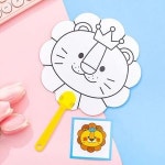 사자 밑그림 종이부채 17 2x25 xzr 20개