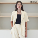 에이비플러스 ab plus 세트상품 더블 카라 반팔 자켓 슬랙스 팬츠 세트 LSY2MJA2A