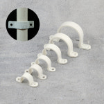 PVC 양새들 40 플라스틱 클램프 전선 호스 파이프 배관 벽면 고정 새들 클립 반도 50 1개