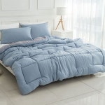 블루 딥슬립 슈퍼싱글 차렵 이불 베개커버 세트