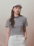에스피엔케이 스트라이프 라운드 티셔츠 ST422220958