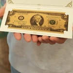 행운의 2달러 황금 돈 지폐 선물 세트 개업 집들이 1 천억수표