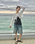 Shaina cardigan 샤이나 가디건 펀칭 여름아우터 비치웨어 크롭 리본